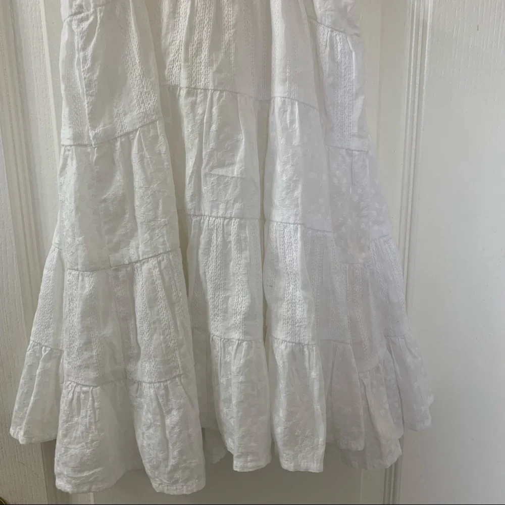 Joe Fresh White Cotton Sundress Eyelet Lace Embroidered Lined Size 3 - Picture 11 of 13